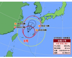 台風で頭が痛い